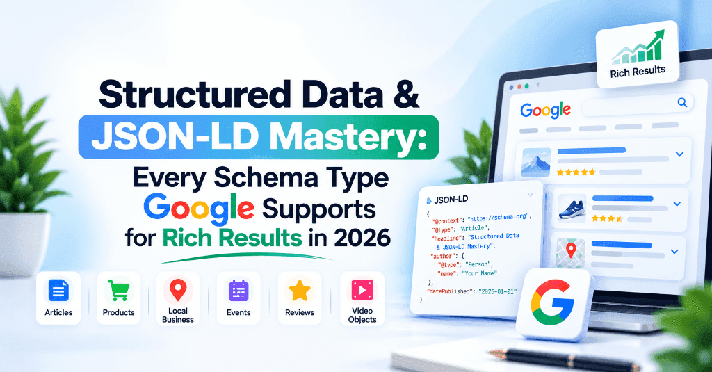 Structured Data & JSON-LD Mastery: Every Schema Type Google Supports for Rich Results in 2026