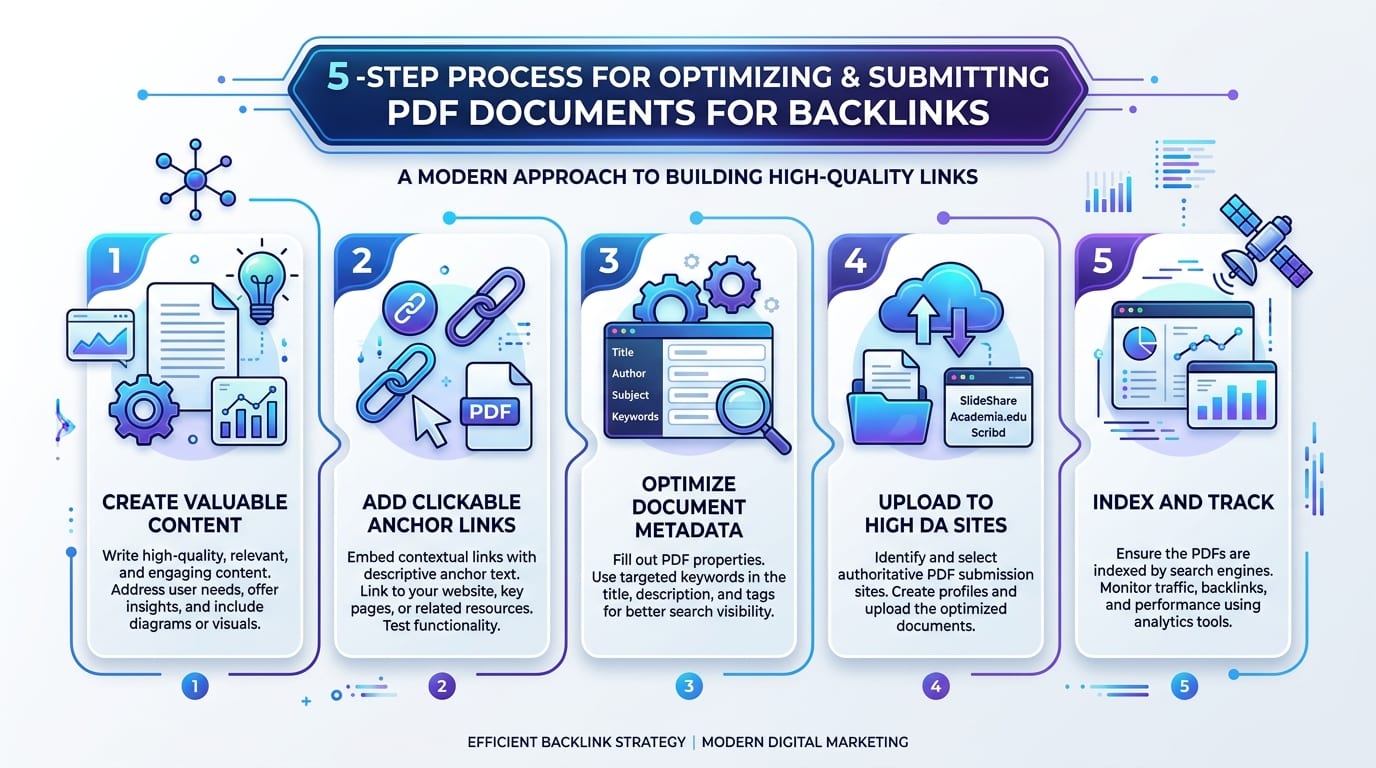 5-Step Process for Optimizing and Submitting PDF Documents for Backlinks